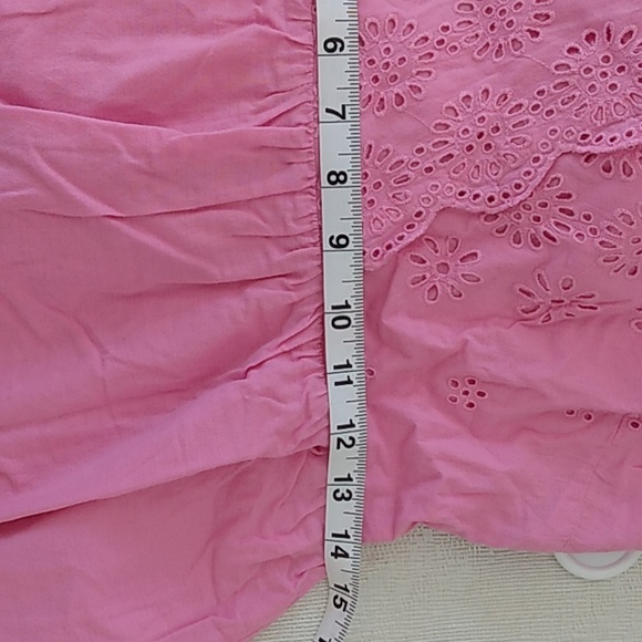 🌻J Crew washed pink eyelet dress Sz 2 - Picture 11 of 16